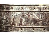 Assyrian battering-ram. Attacking Hamath, Balawat palace gates. 9th century BC. (British Museum). Cf. Is. 37:13.